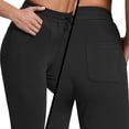thumbnail image 4 of FEDTOSING Women's Sweatpants Cotton Jogger Female Drawstring with Pockets Black,up to 2XL, 4 of 6