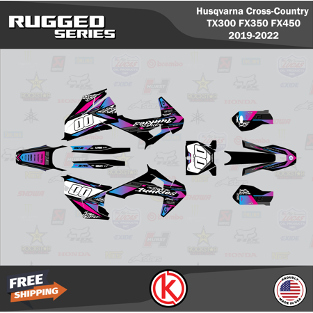 Kalair GFX Graphics Kit for Husqvarna TX300 FX350 and FX450 (2019-2022) Rugged Series