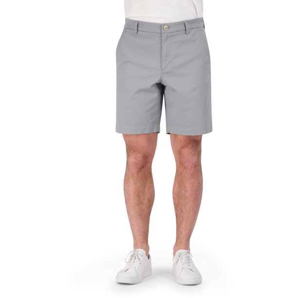 Chaps Men's Coastland Wash FlatFront Shorts with Stretch 9" Inseam