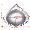 thumbnail image 2 of Corner Narrow Sink Stainless Steel Bar Sink RV Kitchen Sink Bathroom Sink Corner Basin, 2 of 9