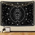 thumbnail image 1 of Tapiz de pared de sol y luna, decoración psicodélica, tapiz de pared de astrología celestial abstracta para dormitorio en blanco y negro Rojo Verde Cocina, Decoración y Otros, 1 of 5
