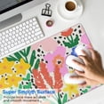 thumbnail image 4 of Long Mouse Pads for Desk,Pioneer Flower Floral Print Pattern Desk Mats on Top Of Desks, Desk Mouse Pad Extra Large with 3mm Non-Slip Base and Stitched Edge for Gaming,Office,Work,Home 31.5"x11.8", 4 of 6