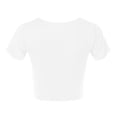 thumbnail image 5 of B91xZ Womens Trendy Tops Loose Fit V Neck Cotton Basic Solid Color Tees Tops,White S, 5 of 5