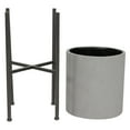 thumbnail image 2 of Tania Mid Century Modern Metal Stucco Indoor Pot Planters (Set of 2) - 23" x 12.5", 2 of 6