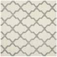 thumbnail image 2 of SAFAVIEH Cambridge Liam Geometric Wool Area Rug, Ivory/Silver, 4' x 4' Square, 2 of 6