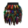thumbnail image 5 of Disfraz de baile de jazz de lujo, falda de plumas de pavo real, disfraz de escenario, falda irregular, 5 of 5