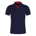 thumbnail image 3 of Sngxgn Shirts for Men - Fit Short-Sleeve Polo, Casual Collared T-Shirt(Navy,L), 3 of 6