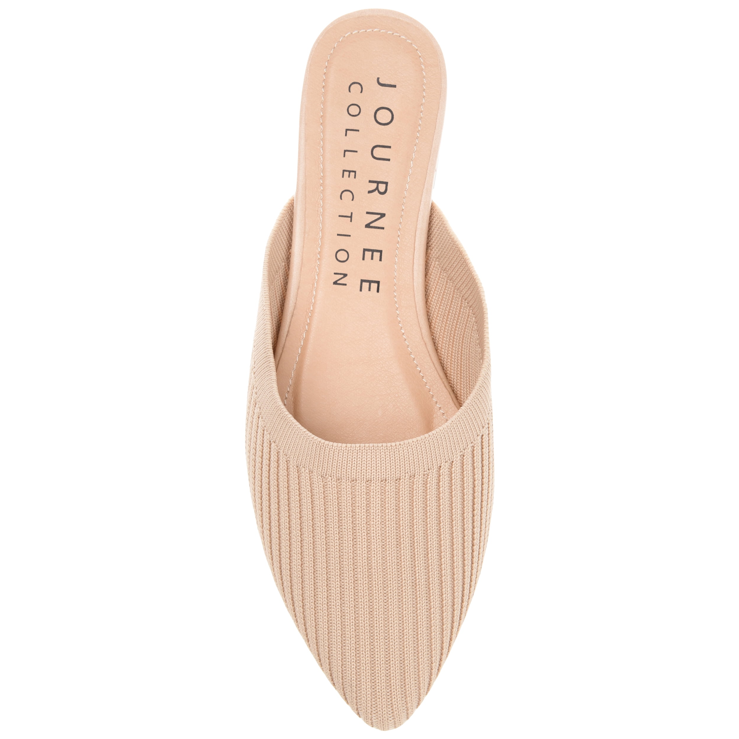 Journee Womens Aniee Slip On Almond Toe Mule Flats, Widths Available