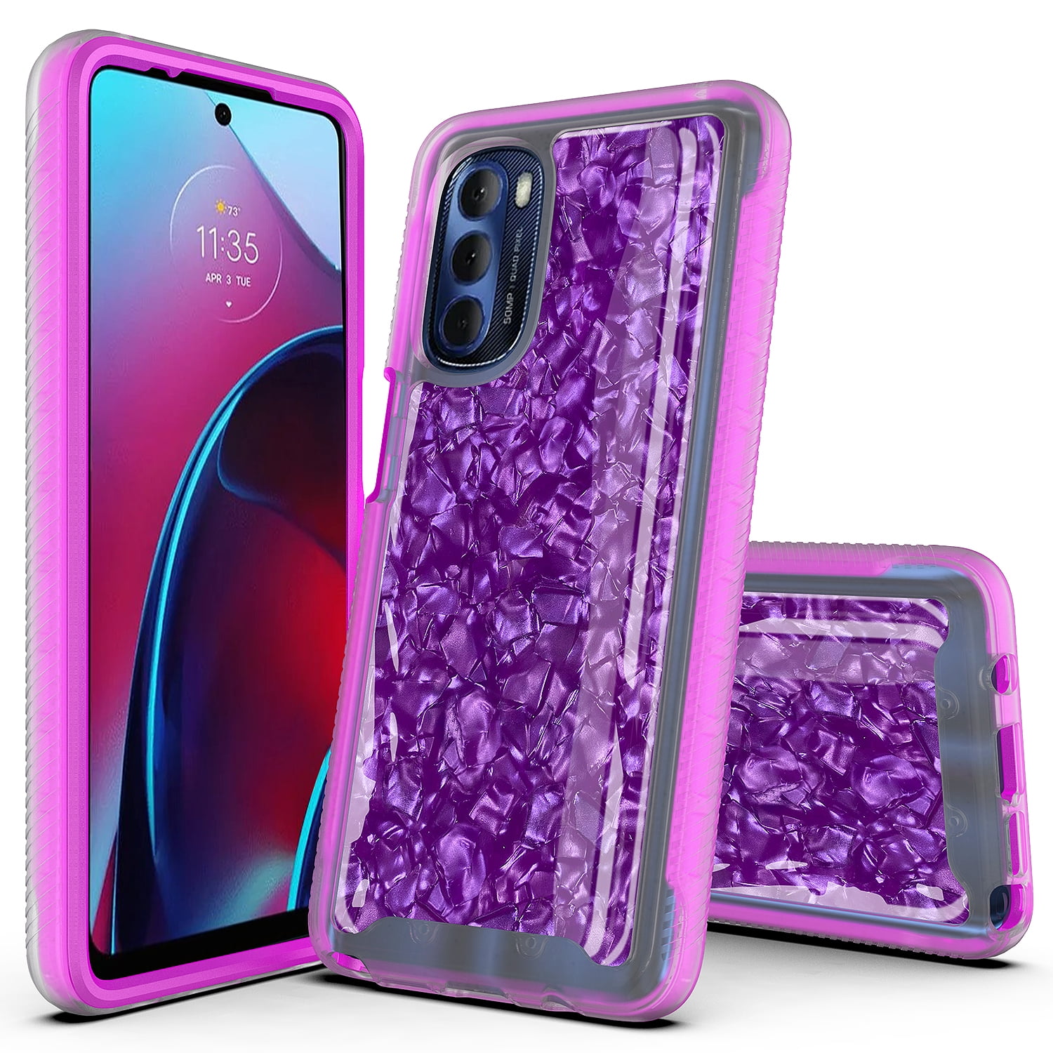 Motorola G Stylus 5G 2022 Case, Rosebono Hybrid Graphic Design Pattern