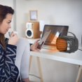 thumbnail image 4 of Space Heater, Small Desk Heater with High Output, Safe and Quiet Ceramic Desktop Heating Fan for Home Bedroom Office Desk Indoor Use(Grey), 4 of 14