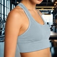 thumbnail image 6 of SGMVNU Racerback Sports Bras for Women Medium Support Unpadded Seamless Yoga Workout Yoga Gym Fitness Bra Size: L Grey, 6 of 7