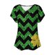 thumbnail image 4 of Fiudx Ofertas Flash Del Día Solo En Línea Top de Primavera/Verano de Manga Corta Informal con Cuello En V Estampado Del Día de San Patricio para Mujer, 4 of 5