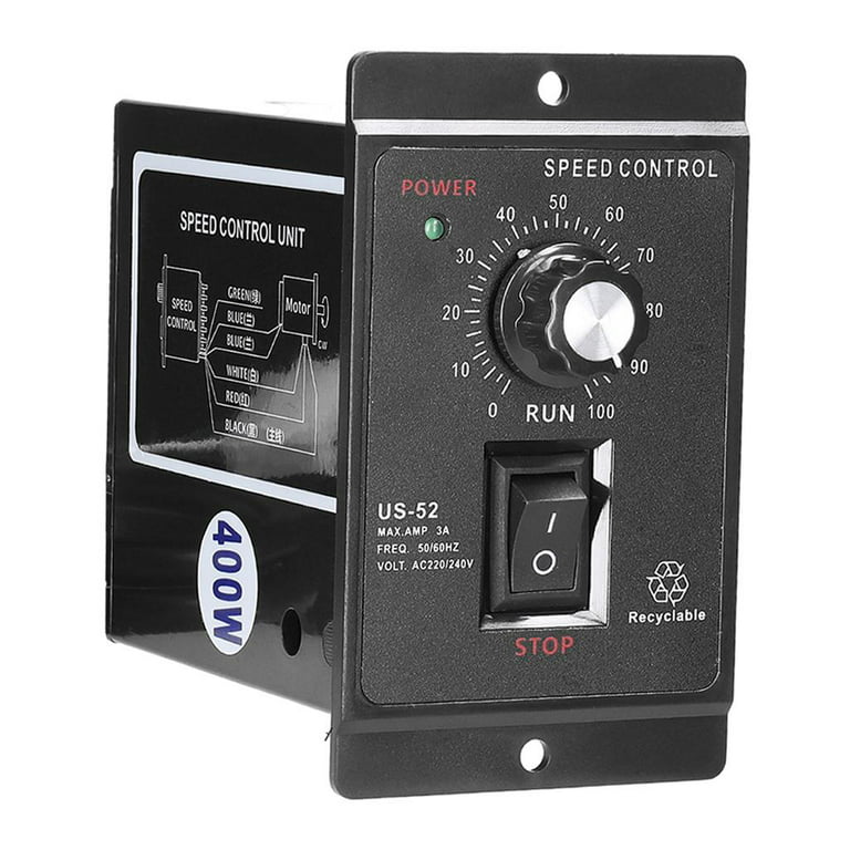 Motor Controller,220V 40W Motor Controller, PWM Brushed Motor Control,  Variable Control with Control Switch 