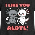 thumbnail image 3 of Instant Message - I Like You Alotl - Toddler And Youth Girls Short Sleeve Graphic T-Shirt, 3 of 6