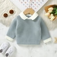 thumbnail image 2 of SXcggal Toddler Baby Girl Boy Knit Sweater Turn Down Collar Long Sleeve Pullover Sweatshirt Fall Winter Clothes Warm Beautiful Soft Girls Sweaters, 2 of 7