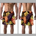 thumbnail image 3 of luoweisi Men's Beach Shorts Quick Dry Swim Trunks with Mesh Lining Grape L, 3 of 5
