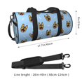 thumbnail image 4 of Haiem German Shepherd Puppy Pattern Gym Bag for Women Men, Waterproof Travel Duffel Bags, Personal Item Travel Bag Weekender Bag with Shoes Compartment & Wet Pocket, 4 of 8