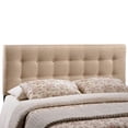 thumbnail image 1 of Modway Emily Tufted Button Linen Fabric Upholstered Queen Headboard in Beige, 1 of 5