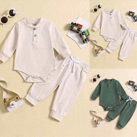 Baby Bodysuits for Boys Soft Cotton Unisex Baby Bodysuit 6-12 Months 12-24 Months 2t 3t 4t 5t 6t 7t 8t 9t Children(Beige,0-3 Months)