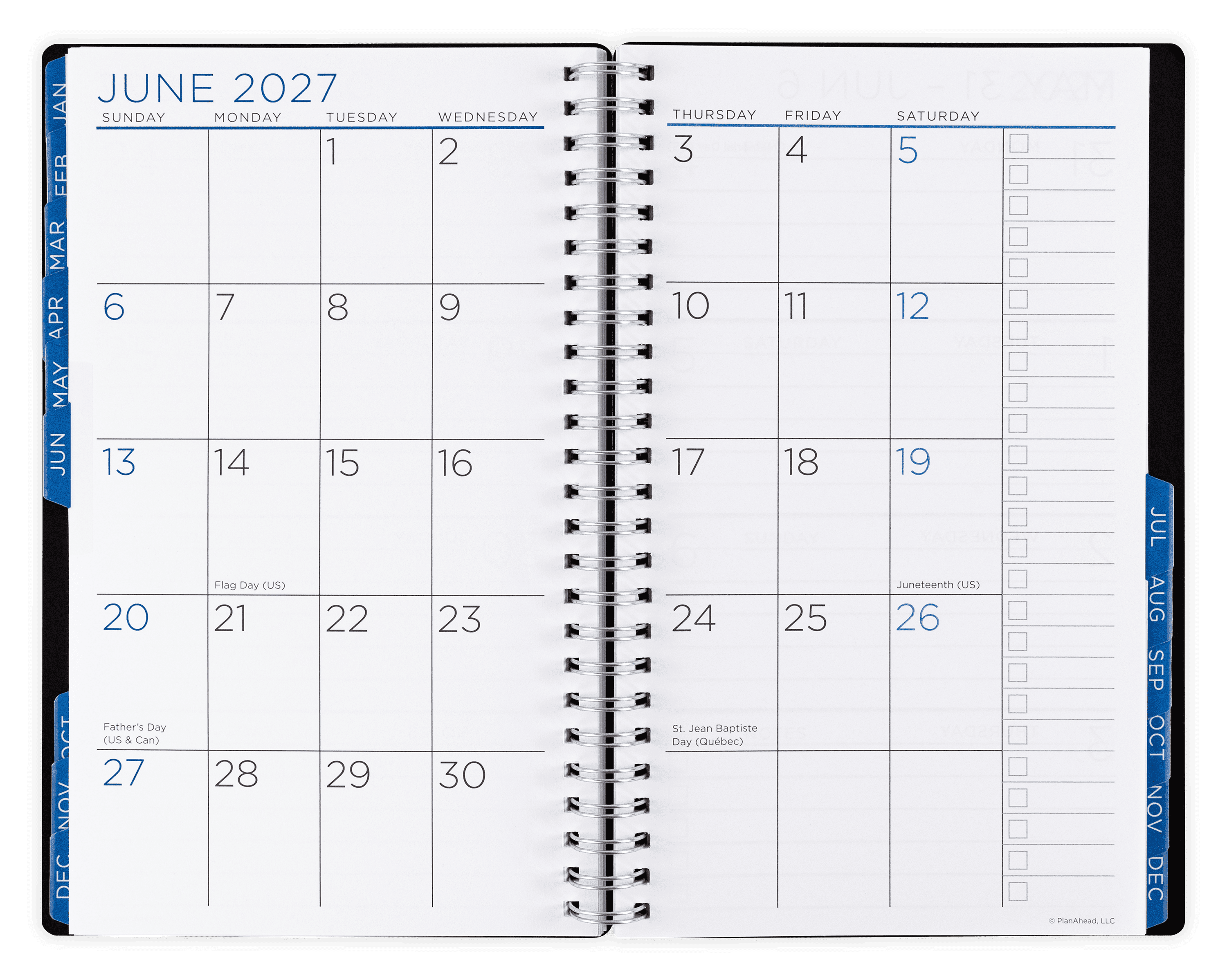 See It Bigger Monthly Weekly Planner (5.5" x 8.75") Black, 15-Month: October 2026 - December 2027