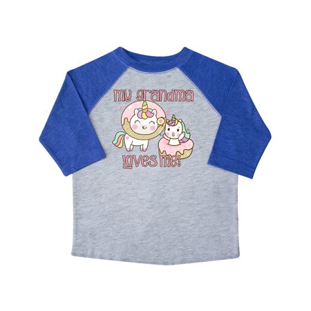 

Inktastic My Grandma Loves Me Unicorns Gift Toddler Boy or Toddler Girl T-Shirt