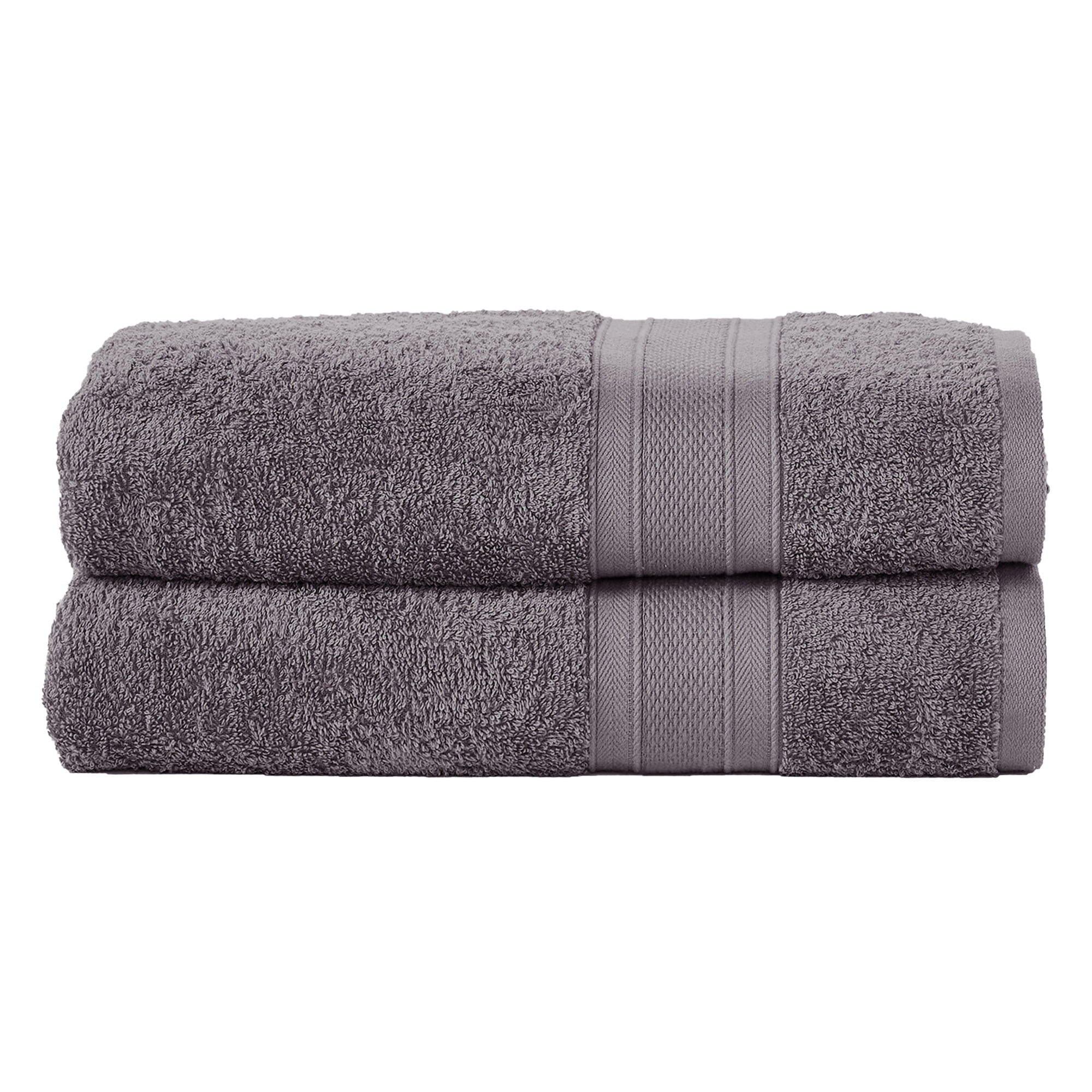 Trident Soft N Plush Cotton, Super Soft Bath Sheets, Gray, 2 Pieces