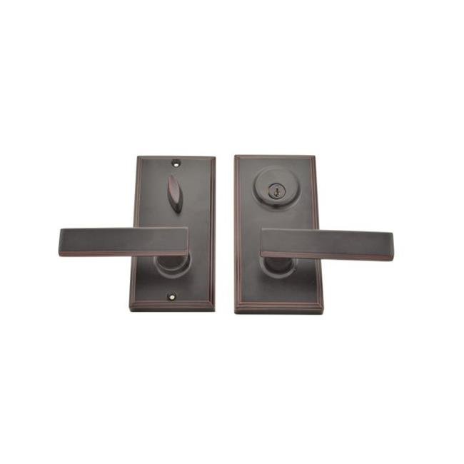 Weslock 01502P1P1SL2D Unigard Woodward Interconnected Entry with Utica  Lever with 0.75 in. Latch  Round Corner Strikes, Oil Rubbed Bronze  Walmart Canada