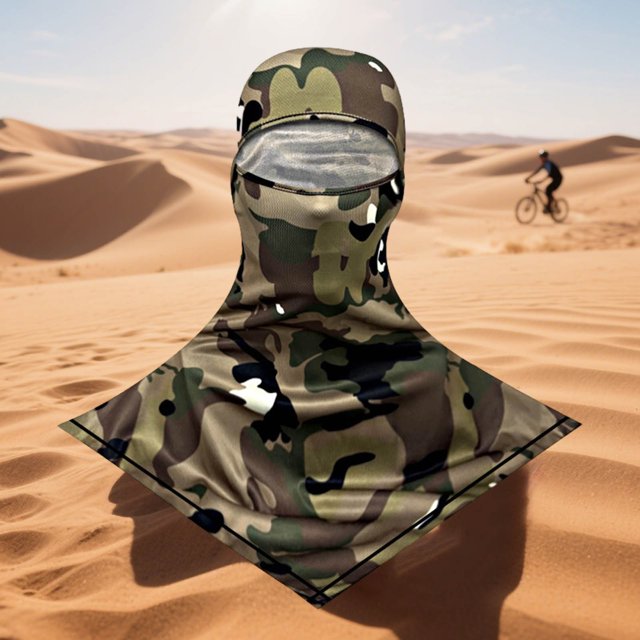 Sun Protective Scarf for Outdoor Activities Breathable Mesh Print Head Wrap Versatile Use for Daily Home and Leisure