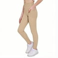 thumbnail image 3 of Pantalones de yoga de longitud completa para niños, de color sólido, con cintura elástica, con bolsillos y elásticos, de poliéster para adultos., 3 of 5