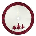 thumbnail image 4 of Northlight 48" White, Red and Black Buffalo Plaid Tree Christmas Tree Skirt, 4 of 4