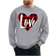 thumbnail image 2 of PNTUTB Men's Casual Long Sleeve Crew Neck Fashion Valentine's Day Print Loose Comfortable Pullover Sweatshirts, 2 of 6