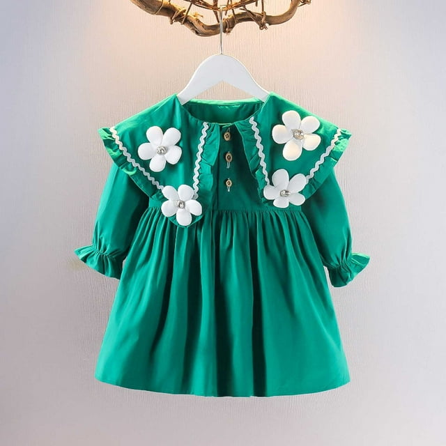 Robes Décontractées pour Filles Robe Trapèze Filles Robe de Plage Fille Robe Fille 2-3 Ans