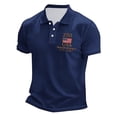thumbnail image 4 of Mens American Flag Patriotic Polo Shirts 250 Anniversary USA Tops Collared Short Sleeve T-Shirt, 4 of 5