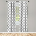 thumbnail image 2 of Ambesonne White Lace Print Curtains, Dots Circle Form, Pair of 28"x84", Charcoal Grey Taupe, 2 of 4