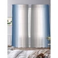 thumbnail image 2 of Blue Grey Sheer Curtains for Living Room Bedroom Gray Farmhouse Modern Rustic Sheer Curtains 96 Inch Long 2 Panels Set Light Filtering Curtain Window Treatments Drapes for Dining Room, 2 of 6