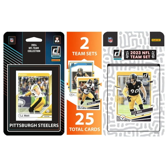 2024   2023 Donruss Steelers Factory Team Set Bundle TJ Watt