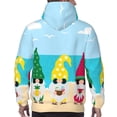 thumbnail image 7 of Picia Gnomes On The Beach Pattern Casual Men's Hoodie - Lightweight Hooded Sweatshirt with Kangaroo Pocket, Comfortable Pullover for Everyday, Travel-Small, 7 of 7