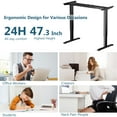 thumbnail image 5 of Costway Electric Adjustable Standing up Desk Frame Dual Motor w/Controller Black, 5 of 11
