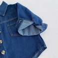 thumbnail image 5 of Jinhomg Little Boys Denim Outfits Casual Comfy Long Sleeve Button Down Jean Jacket and Elastic Waist Pants Toddler Kids 2 Piece Fall Clothes Suit Blue 100, 5 of 9