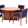 thumbnail image 1 of Office Pope Value Round Conference Room Table & Chairs Set (48" Diameter & 4 Chairs, Cherry), 1 of 3