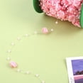thumbnail image 4 of 98 pies guirnalda de perlas artificiales, rollo de flores y cadena hebras de alambre para DIY boda ramo de novia artesanía costura adornos - Rosa Macarena Cadena de perlas, 4 of 4
