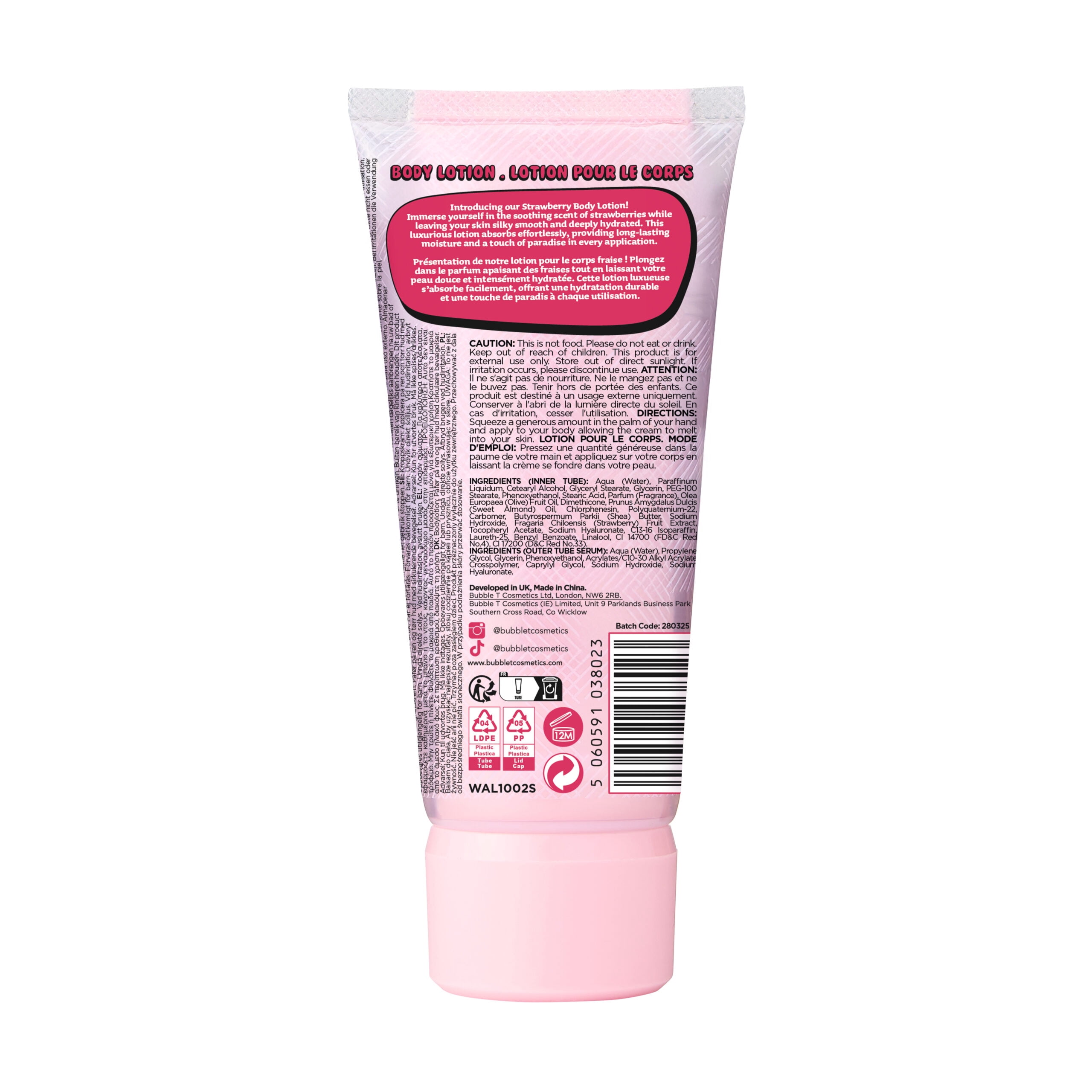 Bubble T BOBA Strawberry Moisturizing Body Lotion