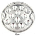 thumbnail image 7 of Cheer.US Snail Plate, Hotel Lightweight Tableware sy Clean Server Dish Restaurant Home Kitchen Dinner 12 Holes Mushroom Escargot Stainless Steel Heat Resistant-7.5’’, 7 of 7