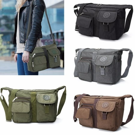Men's and Women's Casual Large Handbag Shoulder Bag Cross body Messenger Bag Nylon (Best Messenger Bags For Men)