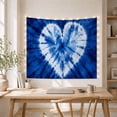 thumbnail image 5 of Indigo and White Heart Design Tapestry, 5 of 7
