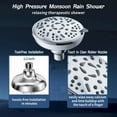 thumbnail image 4 of Denhf High Pressure Shower Heads, High Flow Shower Head with 9 Setting Modes, 360° Adjustable Metal Swivel Ball Joint, Self-Cleaning Rubber Nozzles, Rain Shower Head, Water Saving Shower Heads, 4.5", 4 of 9