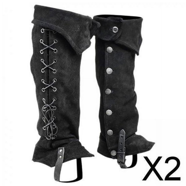 Funda para botas de ,Funda para zapatos de piel sintética con forma de pirata,Polainas medievales para botas de ,Estuche para botas de guerrero estilo gótico con diseño de