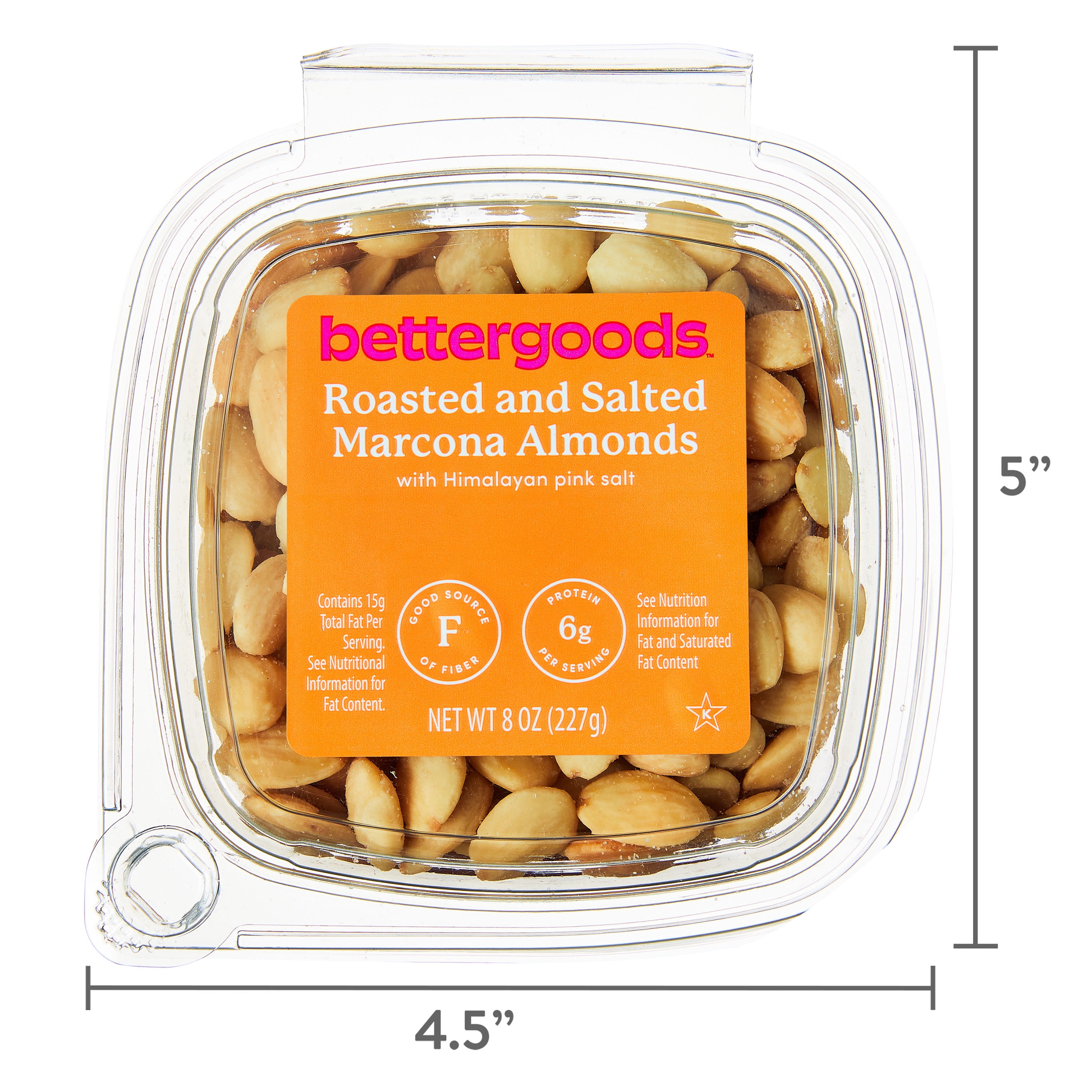 bettergoods Roasted and Salted Marcona Almonds with Himalayan Salt, 8 oz
