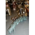 thumbnail image 5 of Nifao Kid with dog walking on a log Bronze Statue – Garden Outdoor Decor Sculpture, 57"L x 18"W x 41"H, 5 of 11