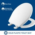 thumbnail image 2 of BEMIS Round Plastic Toilet Seat in White with Easy-Clean & Change and Whisper-Close, 2 of 7